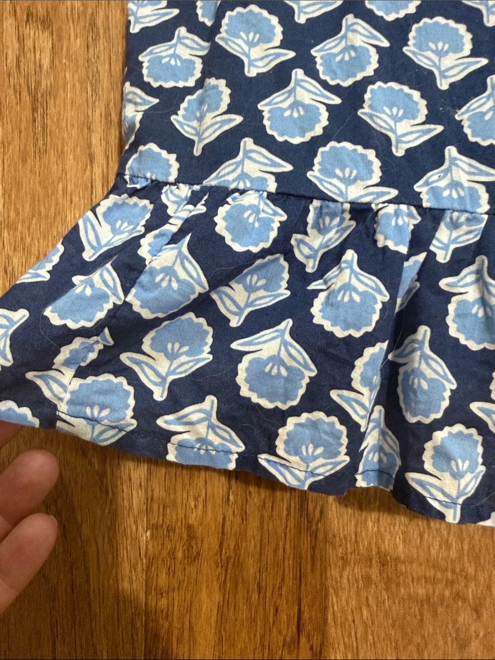 J. Crew Navy and Light Blue Floral Maxi Dress - Size M - Picture 3 of 5